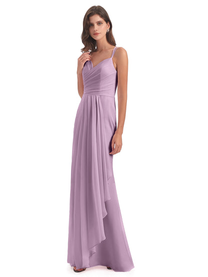 Aryanna Hourglass Spaghetti Straps Chiffon Bridesmaid Dresses
