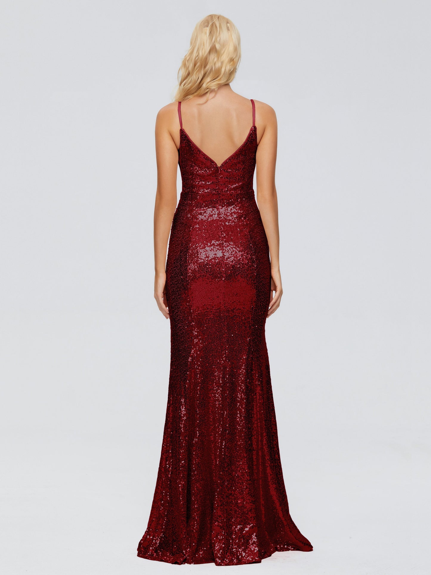 Athena Spaghetti Straps Sequins Bridesmaid Dress