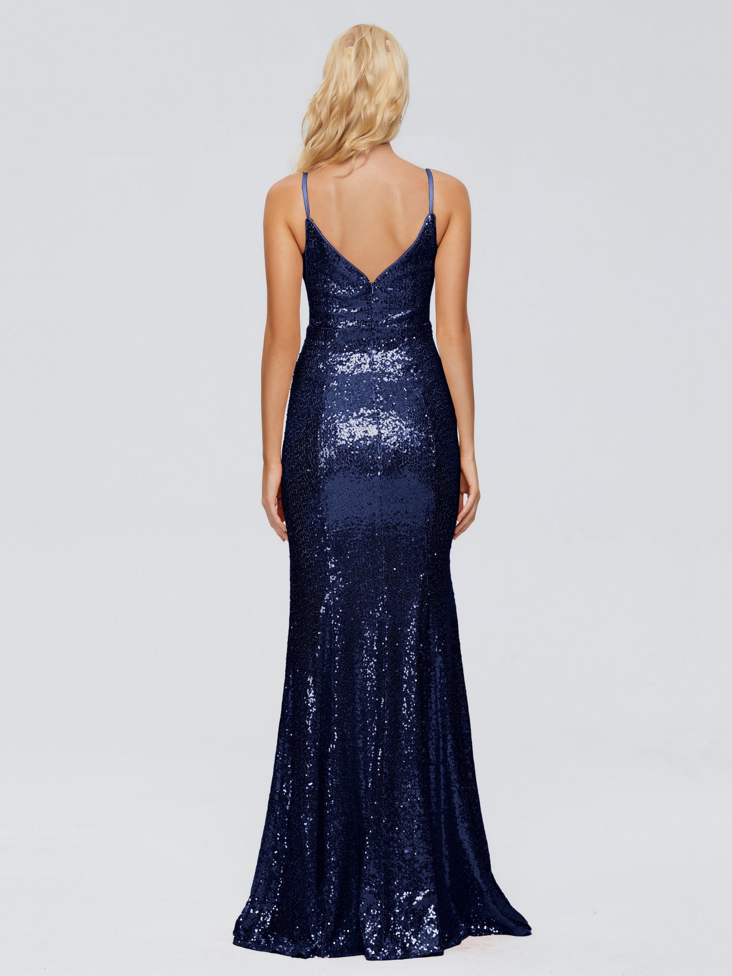 Athena Spaghetti Straps Sequins Bridesmaid Dress