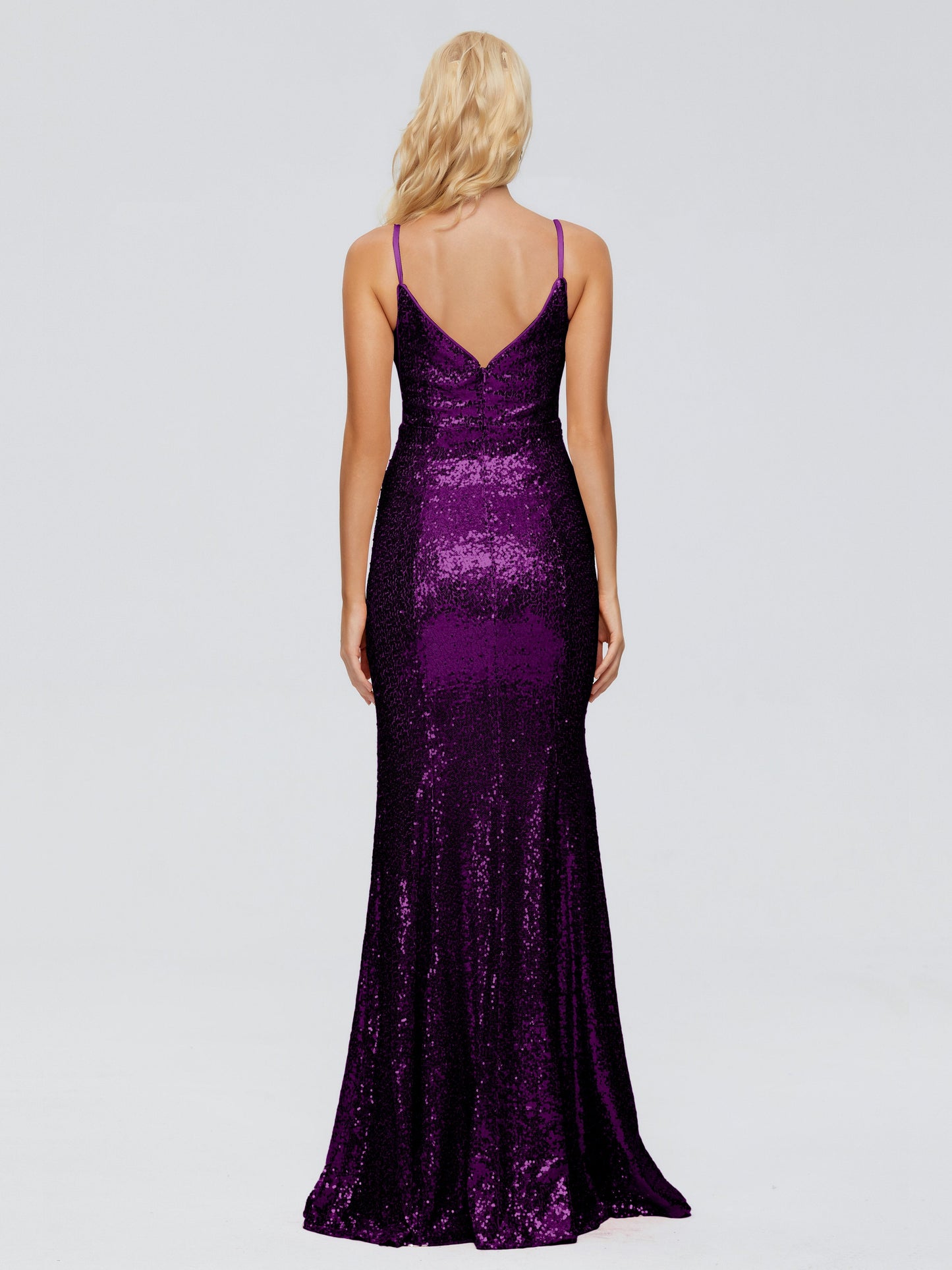 Athena Spaghetti Straps Sequins Bridesmaid Dress