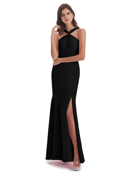 Aubrey Hourglass Halter Chiffon Bridesmaid Dresses