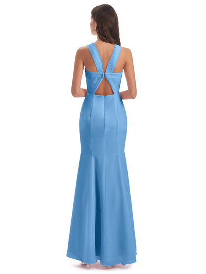 Aubrey Hourglass Halter Chiffon Bridesmaid Dresses