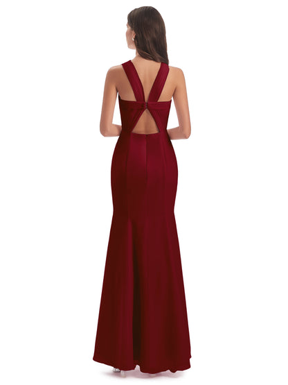 Aubrey Hourglass Halter Chiffon Bridesmaid Dresses
