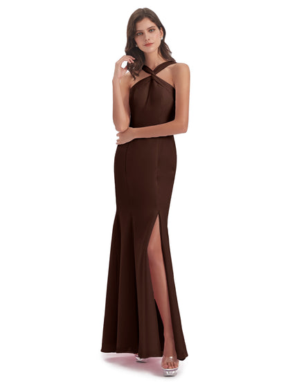 Aubrey Hourglass Halter Chiffon Bridesmaid Dresses