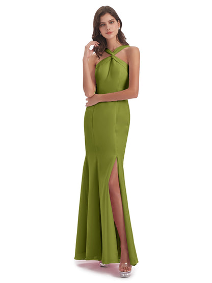 Aubrey Hourglass Halter Chiffon Bridesmaid Dresses