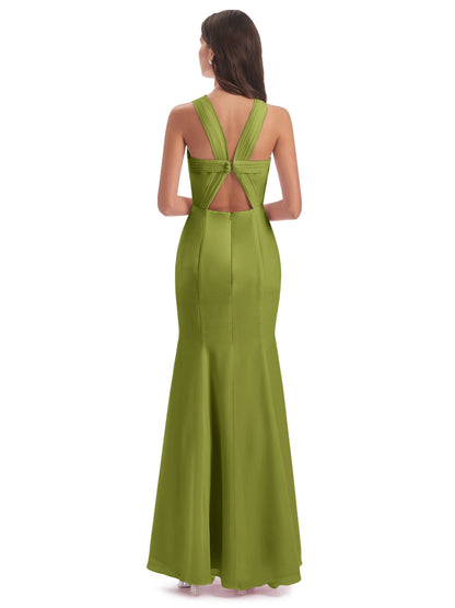 Aubrey Hourglass Halter Chiffon Bridesmaid Dresses