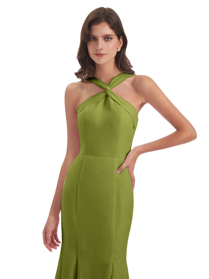 Aubrey Hourglass Halter Chiffon Bridesmaid Dresses