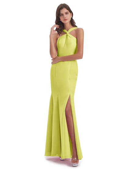 Aubrey Hourglass Halter Chiffon Bridesmaid Dresses