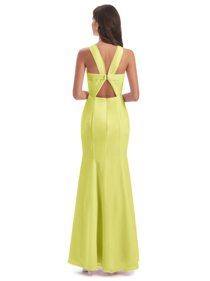 Aubrey Hourglass Halter Chiffon Bridesmaid Dresses