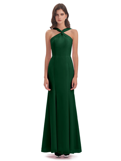 Aubrey Hourglass Halter Chiffon Bridesmaid Dresses