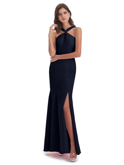 Aubrey Hourglass Halter Chiffon Bridesmaid Dresses