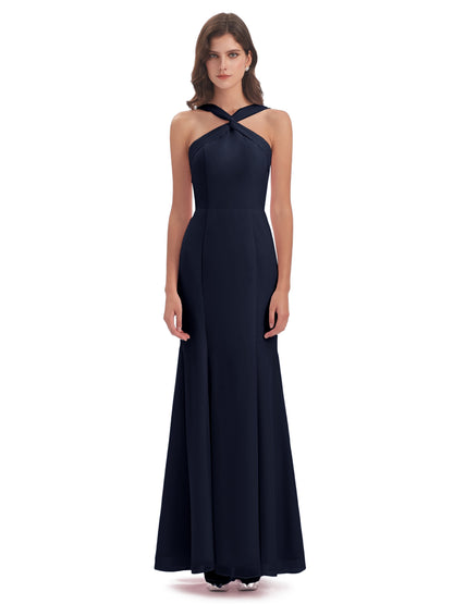 Aubrey Hourglass Halter Chiffon Bridesmaid Dresses