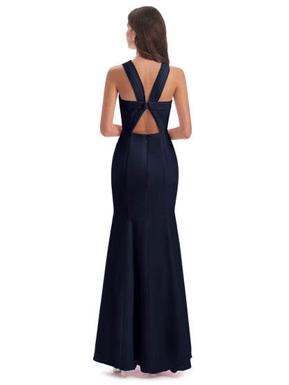 Aubrey Hourglass Halter Chiffon Bridesmaid Dresses