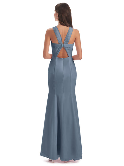 Aubrey Hourglass Halter Chiffon Bridesmaid Dresses
