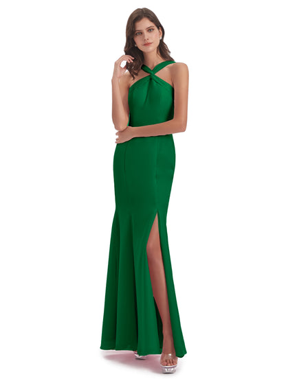 Aubrey Hourglass Halter Chiffon Bridesmaid Dresses