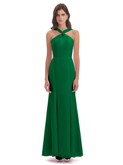 Aubrey Hourglass Halter Chiffon Bridesmaid Dresses