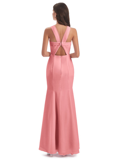 Aubrey Hourglass Halter Chiffon Bridesmaid Dresses