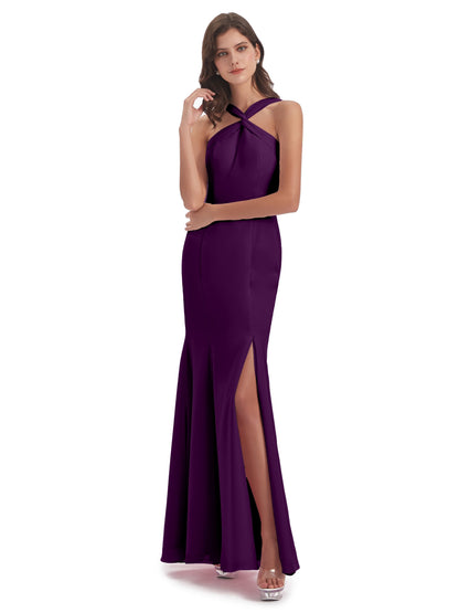 Aubrey Hourglass Halter Chiffon Bridesmaid Dresses