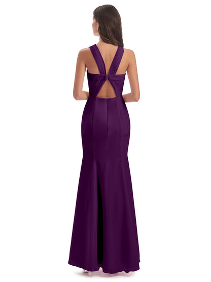 Aubrey Hourglass Halter Chiffon Bridesmaid Dresses