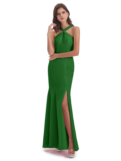 Aubrey Hourglass Halter Chiffon Bridesmaid Dresses
