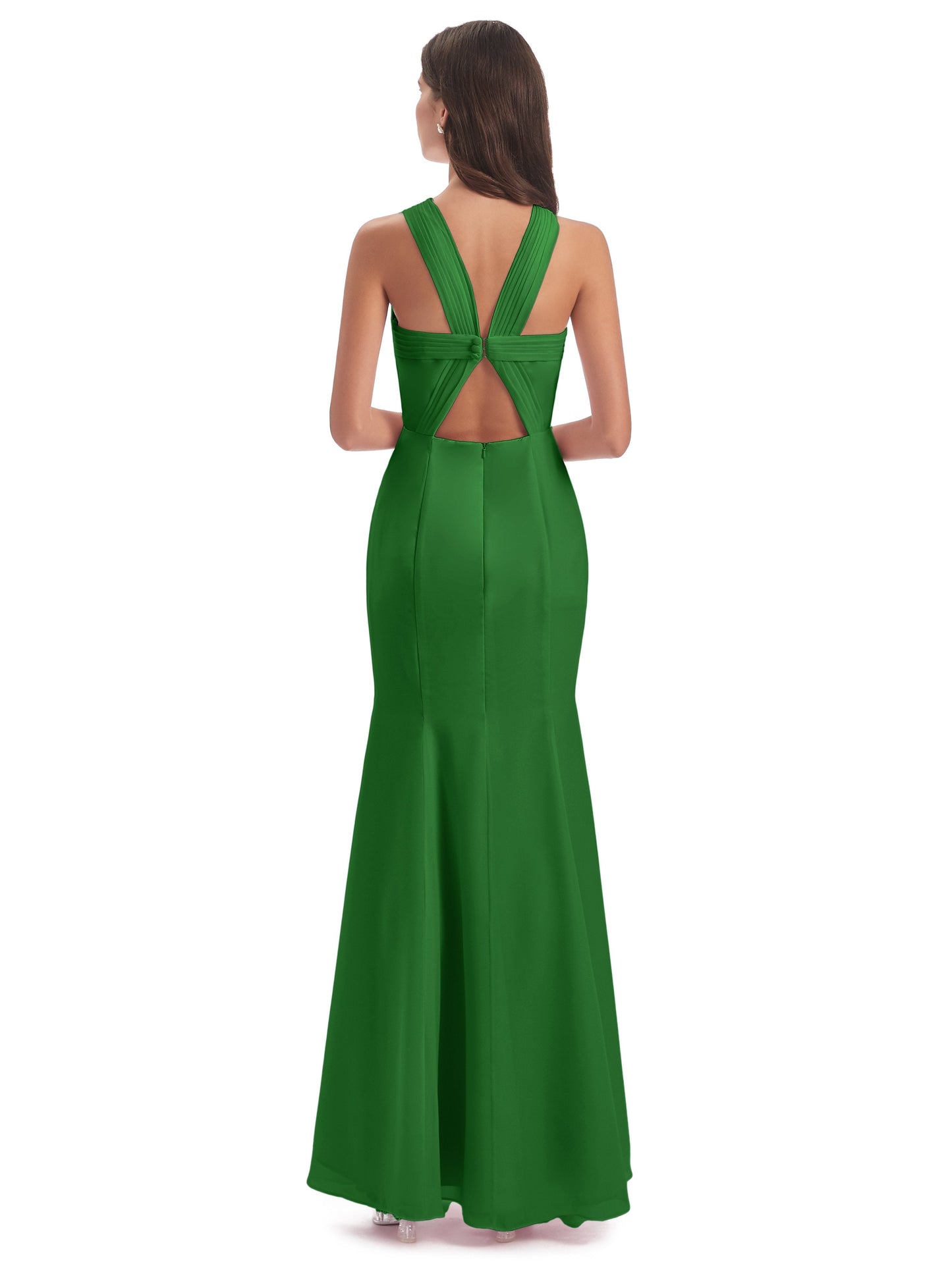 Aubrey Hourglass Halter Chiffon Bridesmaid Dresses
