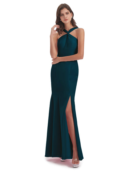Aubrey Hourglass Halter Chiffon Bridesmaid Dresses