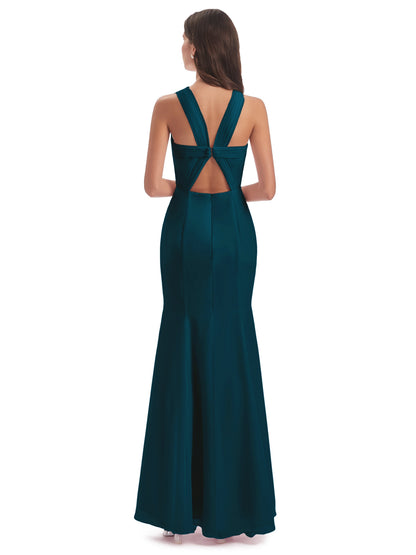 Aubrey Hourglass Halter Chiffon Bridesmaid Dresses