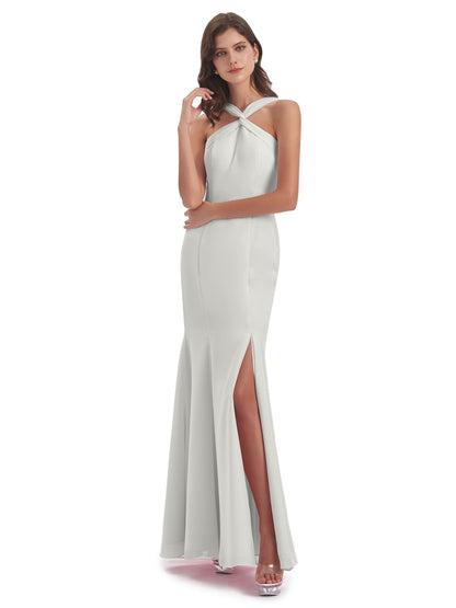 Aubrey Hourglass Halter Chiffon Bridesmaid Dresses