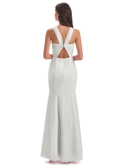 Aubrey Hourglass Halter Chiffon Bridesmaid Dresses