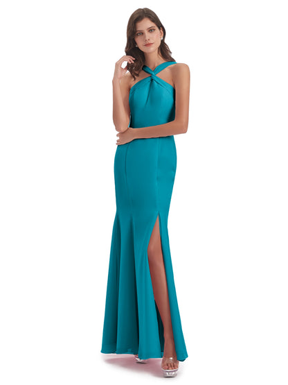 Aubrey Hourglass Halter Chiffon Bridesmaid Dresses