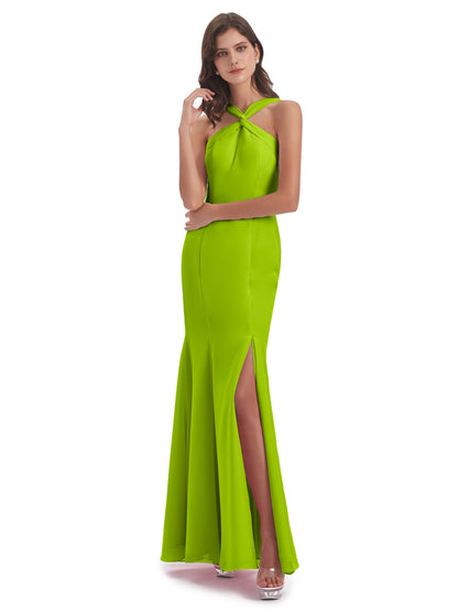 Aubrey Hourglass Halter Chiffon Bridesmaid Dresses