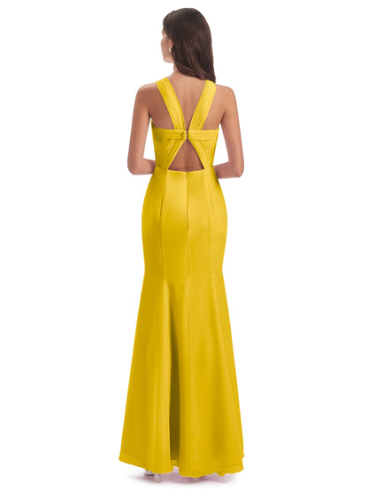 Aubrey Hourglass Halter Chiffon Bridesmaid Dresses