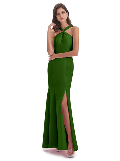 Aubrey Hourglass Halter Chiffon Bridesmaid Dresses