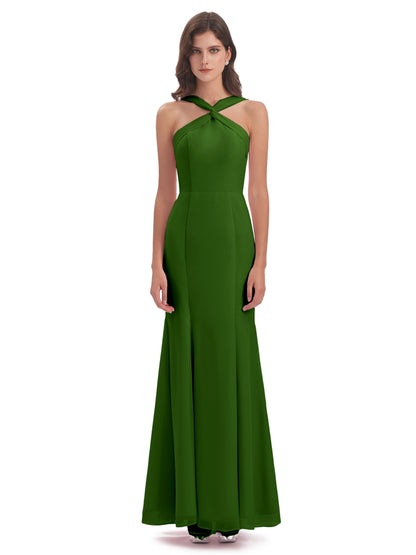 Aubrey Hourglass Halter Chiffon Bridesmaid Dresses