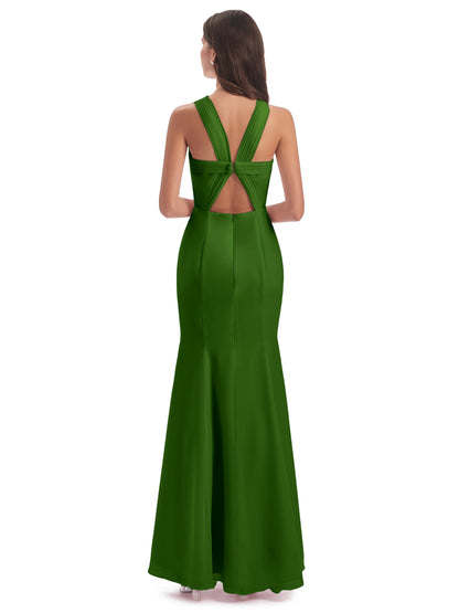 Aubrey Hourglass Halter Chiffon Bridesmaid Dresses