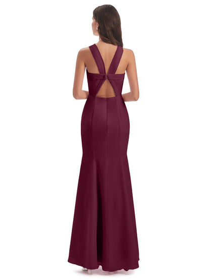 Aubrey Hourglass Halter Chiffon Bridesmaid Dresses