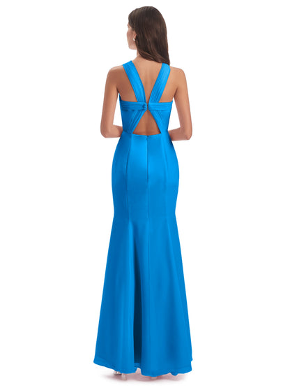 Aubrey Hourglass Halter Chiffon Bridesmaid Dresses