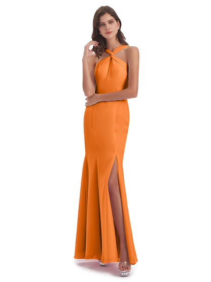 Aubrey Hourglass Halter Chiffon Bridesmaid Dresses