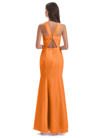 Aubrey Hourglass Halter Chiffon Bridesmaid Dresses