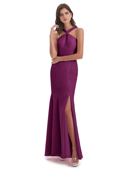 Aubrey Hourglass Halter Chiffon Bridesmaid Dresses