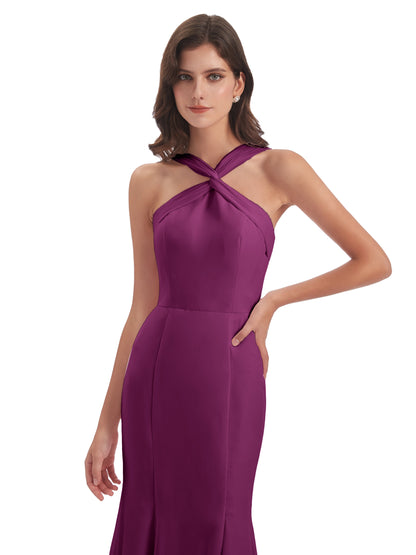 Aubrey Hourglass Halter Chiffon Bridesmaid Dresses