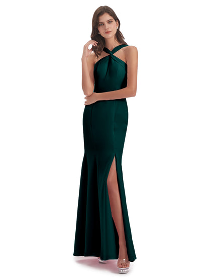 Aubrey Hourglass Halter Chiffon Bridesmaid Dresses
