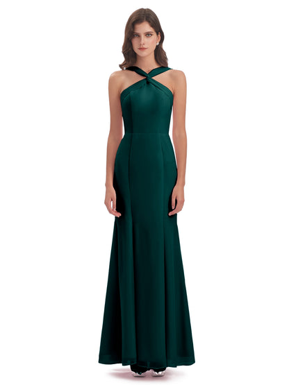 Aubrey Hourglass Halter Chiffon Bridesmaid Dresses