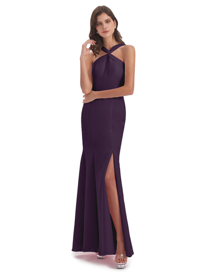 Aubrey Hourglass Halter Chiffon Bridesmaid Dresses