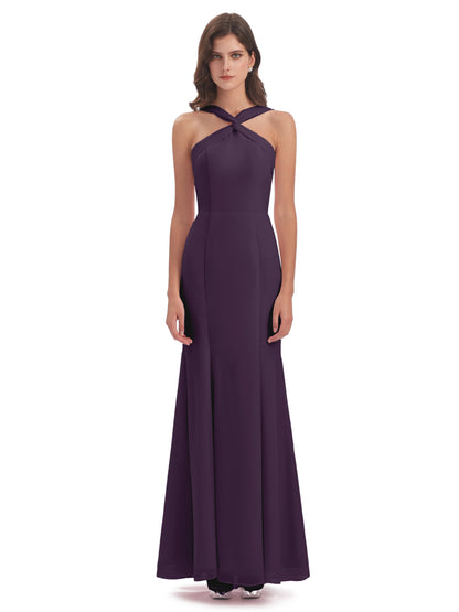 Aubrey Hourglass Halter Chiffon Bridesmaid Dresses