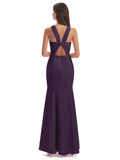 Aubrey Hourglass Halter Chiffon Bridesmaid Dresses