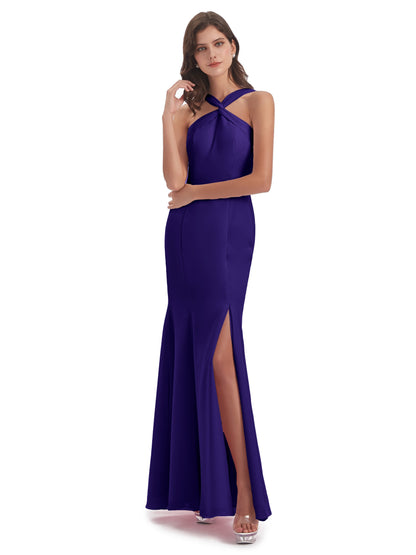 Aubrey Hourglass Halter Chiffon Bridesmaid Dresses