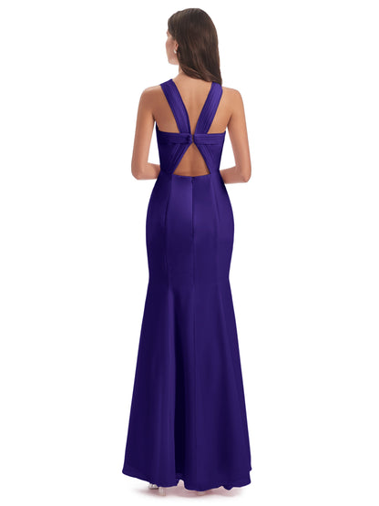 Aubrey Hourglass Halter Chiffon Bridesmaid Dresses