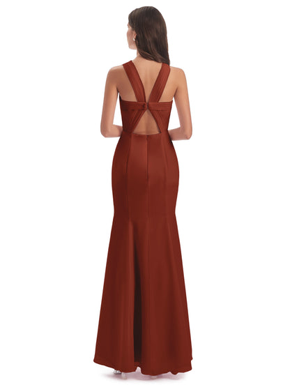 Aubrey Hourglass Halter Chiffon Bridesmaid Dresses