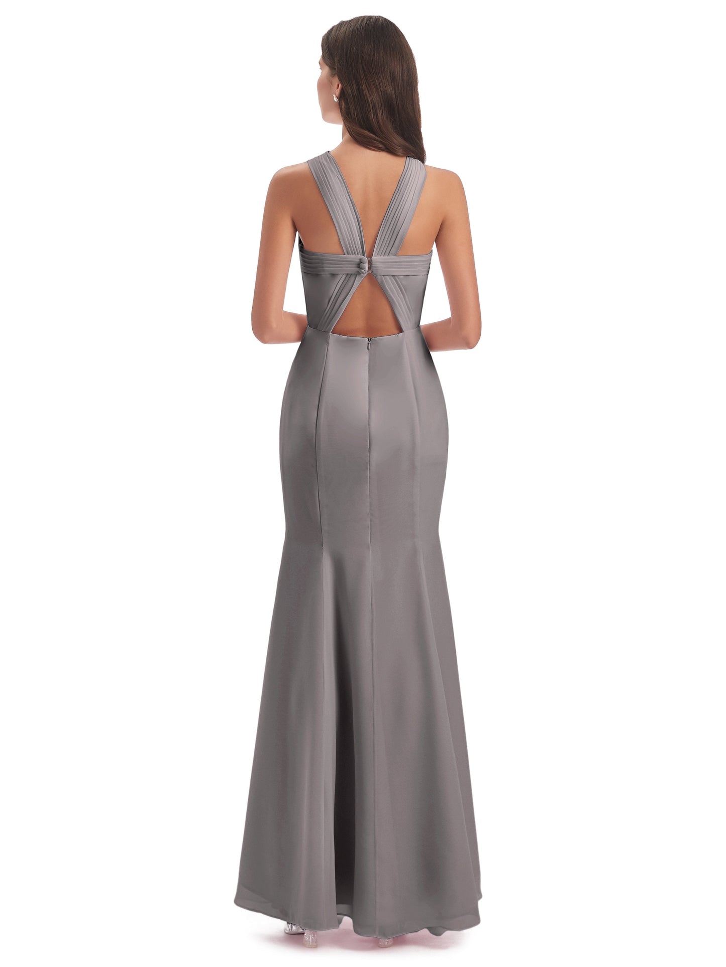 Aubrey Hourglass Halter Chiffon Bridesmaid Dresses